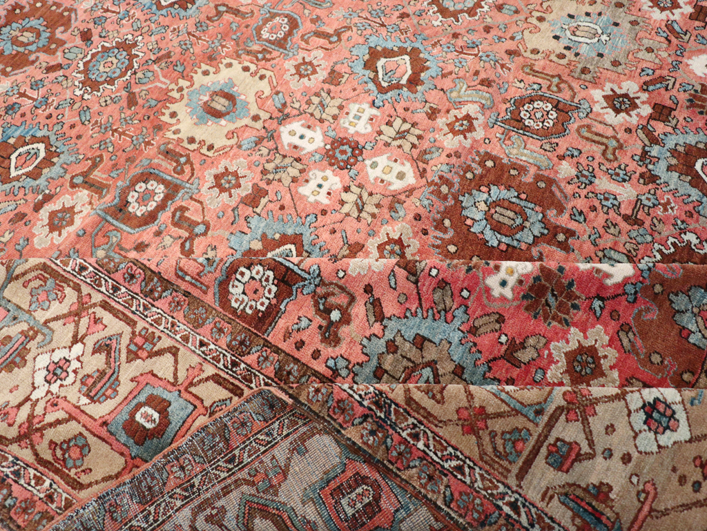 Antique Persian Heriz Carpet, No.24229 - Staging