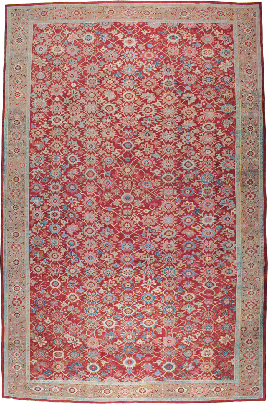 Antique Persian Heriz Large Oversize Carpet, No.24230 - Staging