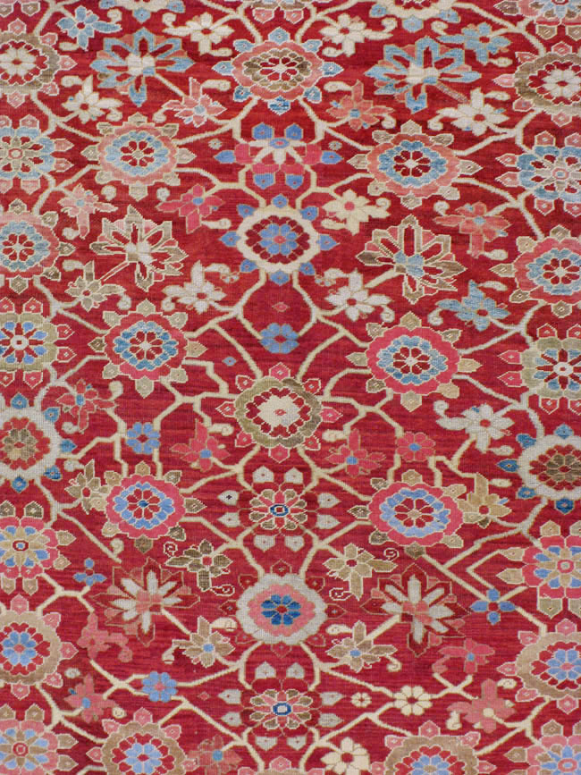 Antique Persian Heriz Large Oversize Carpet, No.24230 - Staging