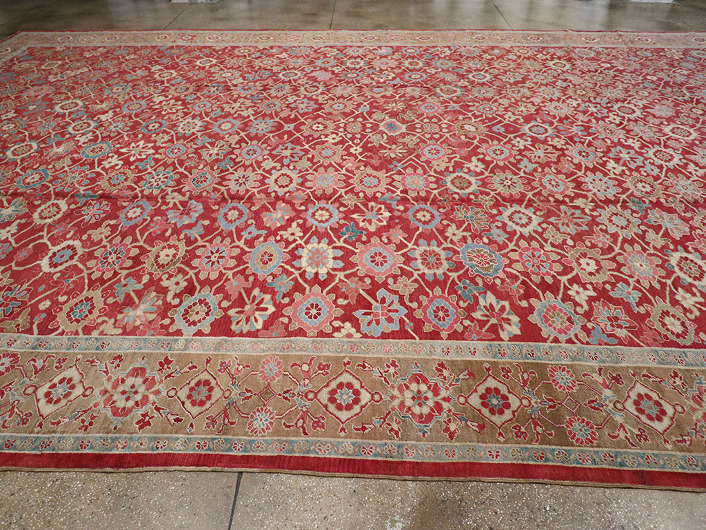 Antique Persian Heriz Large Oversize Carpet, No.24230 - Staging