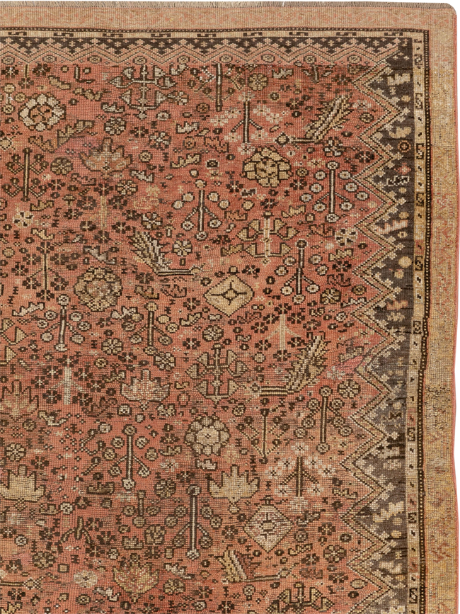 Antique Persian Kurdish Accent Rug, No.24236 - Staging