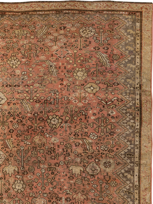Antique Persian Kurdish Accent Rug, No.24236 - Staging