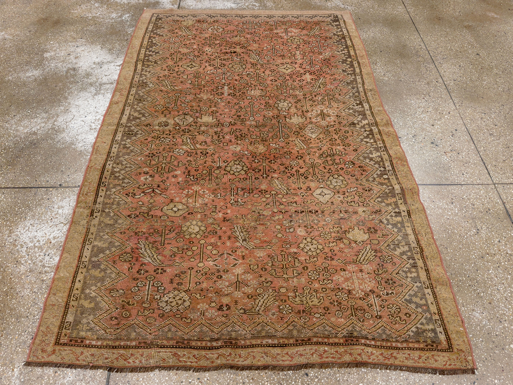 Antique Persian Kurdish Accent Rug, No.24236 - Staging