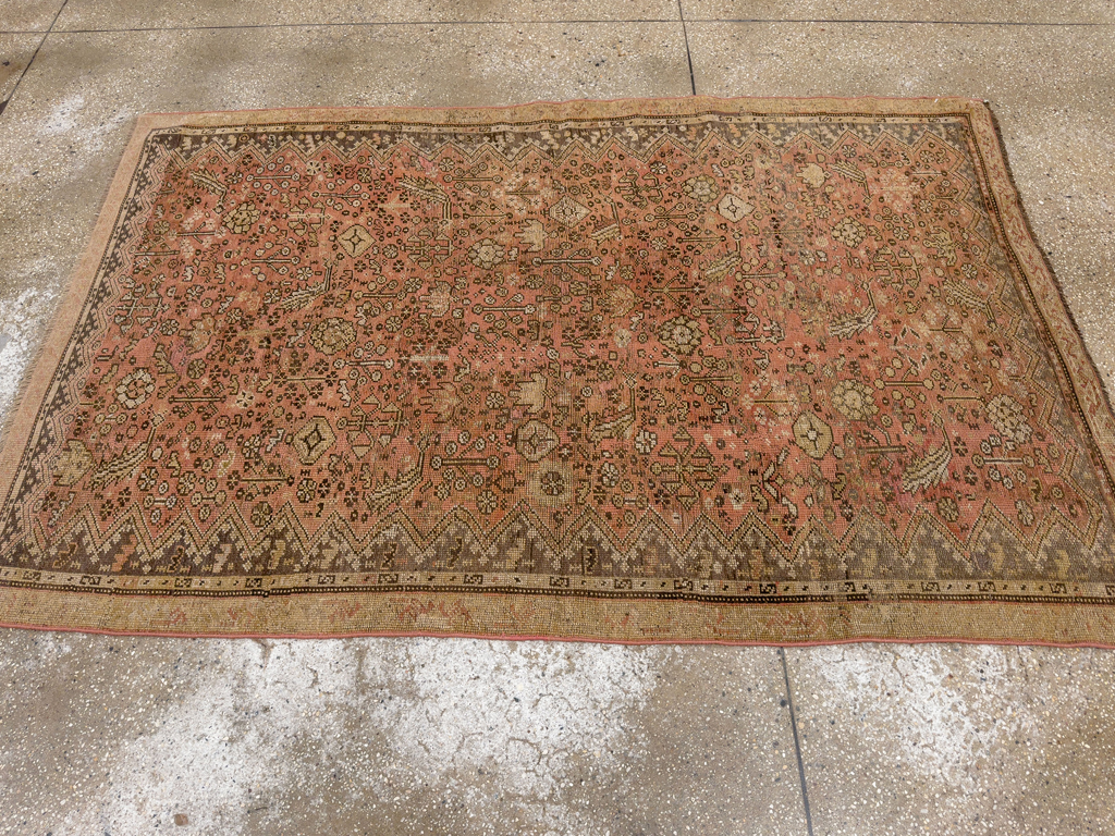 Antique Persian Kurdish Accent Rug, No.24236 - Staging