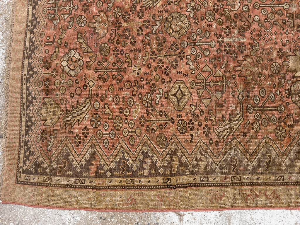Antique Persian Kurdish Accent Rug, No.24236 - Staging