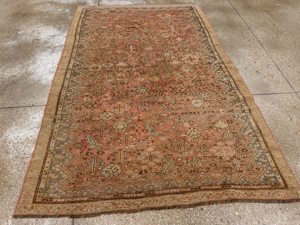 Antique Persian Kurdish Accent Rug, No.24236 - Staging