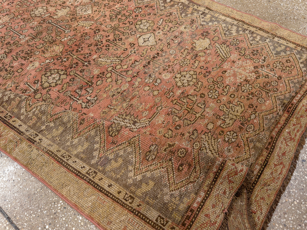Antique Persian Kurdish Accent Rug, No.24236 - Staging