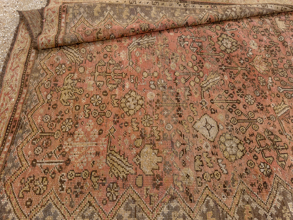 Antique Persian Kurdish Accent Rug, No.24236 - Staging