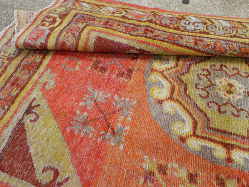 Vintage East Turkestan Khotan Carpet, No.24238 - Staging
