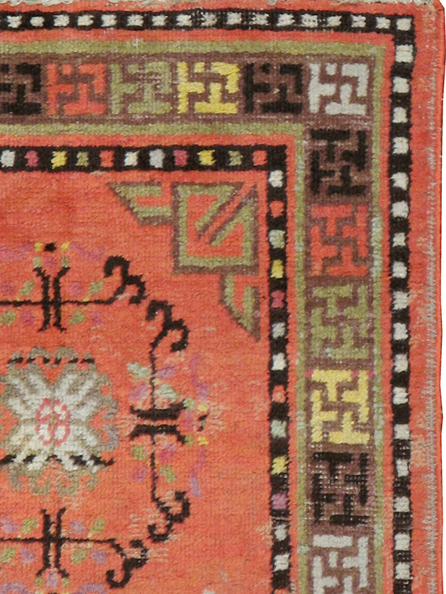 Antique East Turkestan Khotan Rug, No.24239 - Staging