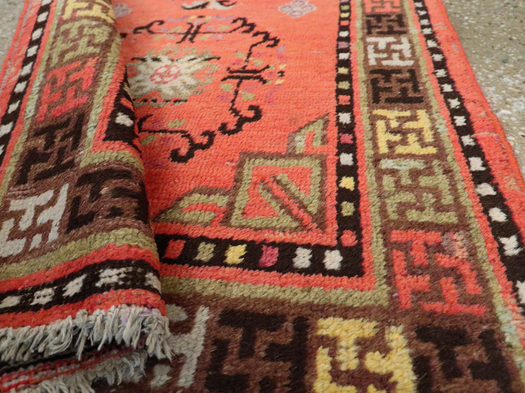 Antique East Turkestan Khotan Rug, No.24239 - Staging