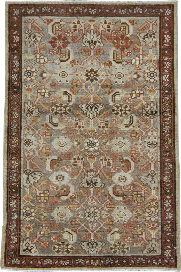 Vintage Persian Malayer Throw Rug, No.24250 - Staging