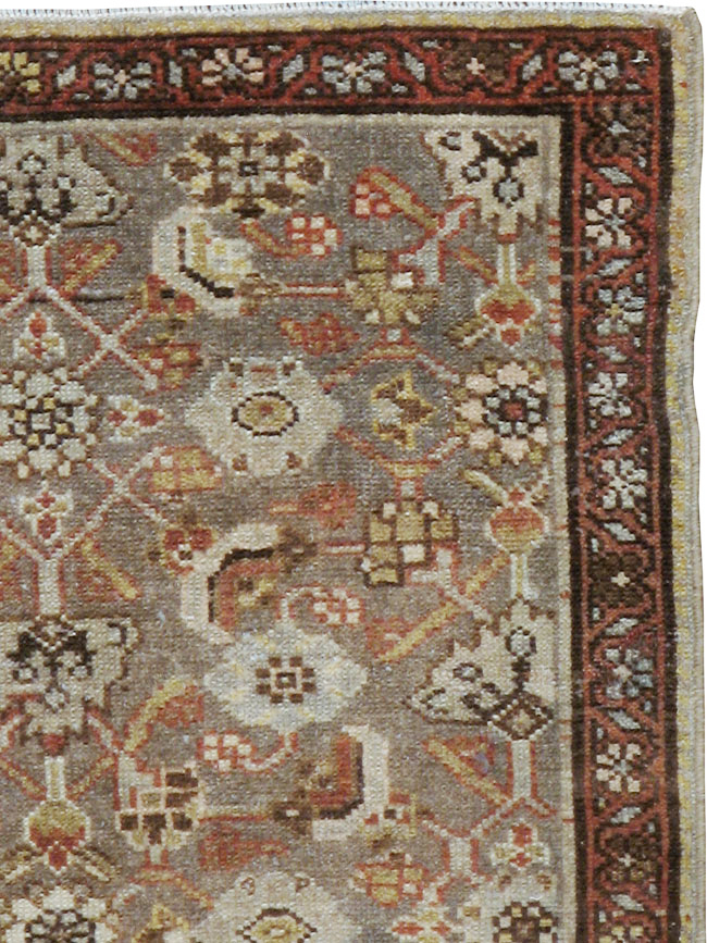 Vintage Persian Malayer Throw Rug, No.24250 - Staging