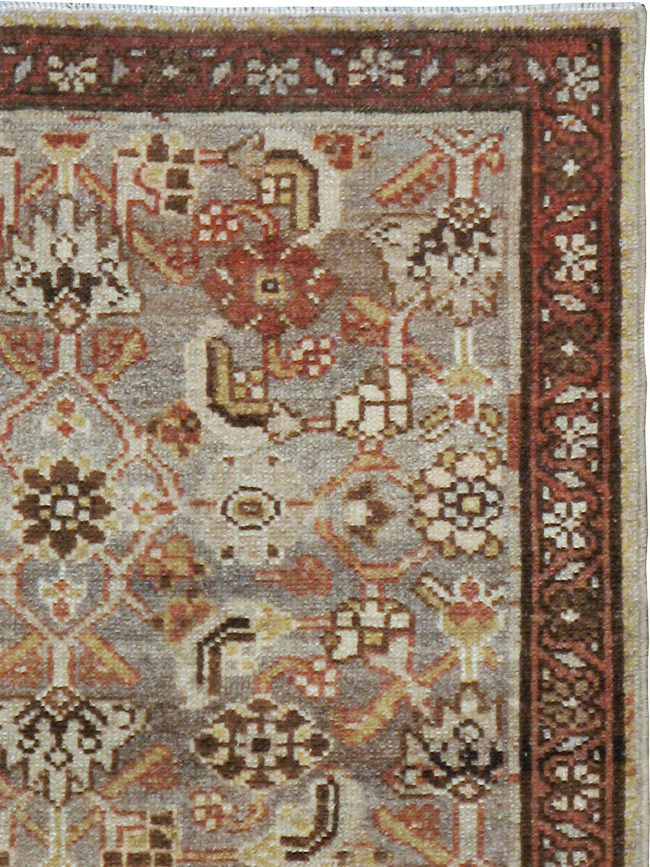 Vintage Persian Malayer Throw Rug, No.24250 - Staging