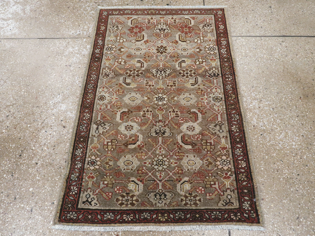Vintage Persian Malayer Throw Rug, No.24250 - Staging