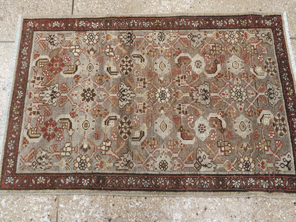 Vintage Persian Malayer Throw Rug, No.24250 - Staging