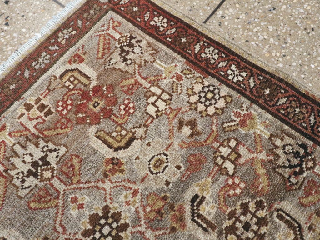 Vintage Persian Malayer Throw Rug, No.24250 - Staging