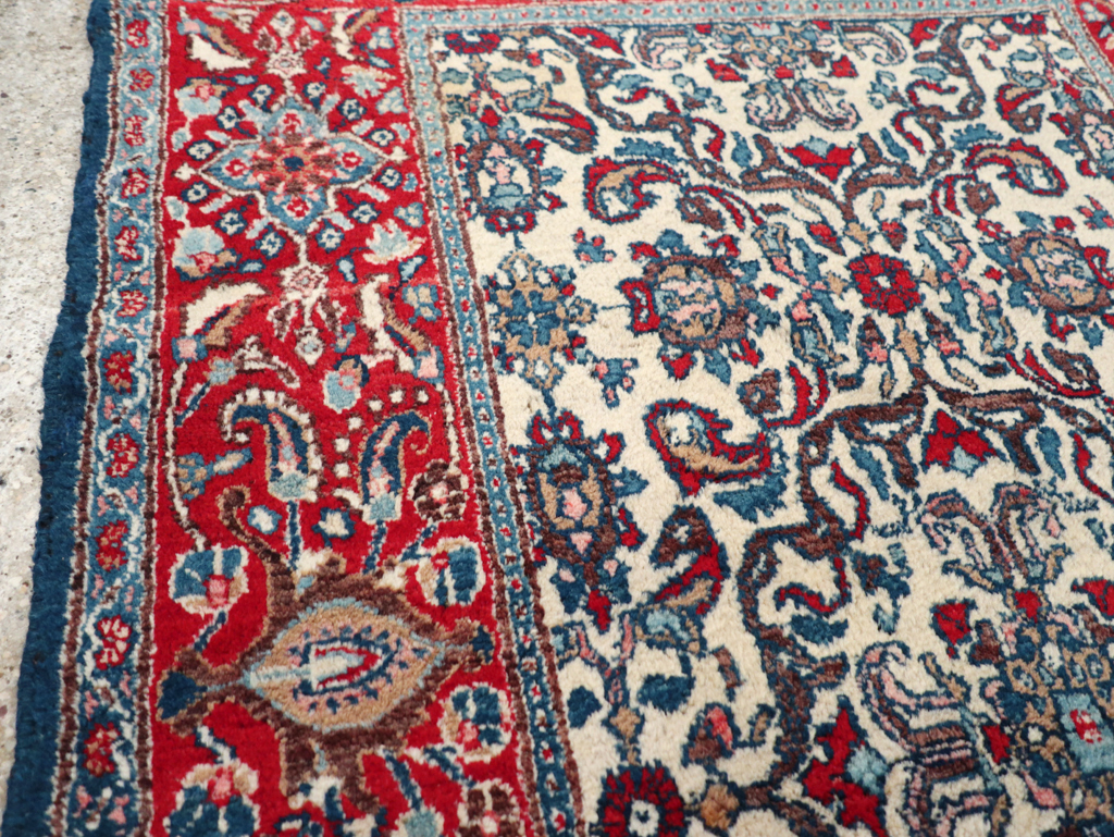 Vintage Persian Isfahan Rug, No.24252 - Staging
