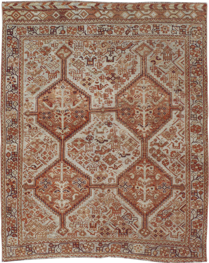 Antique Persian Shiraz Rug, No.24273 - Staging