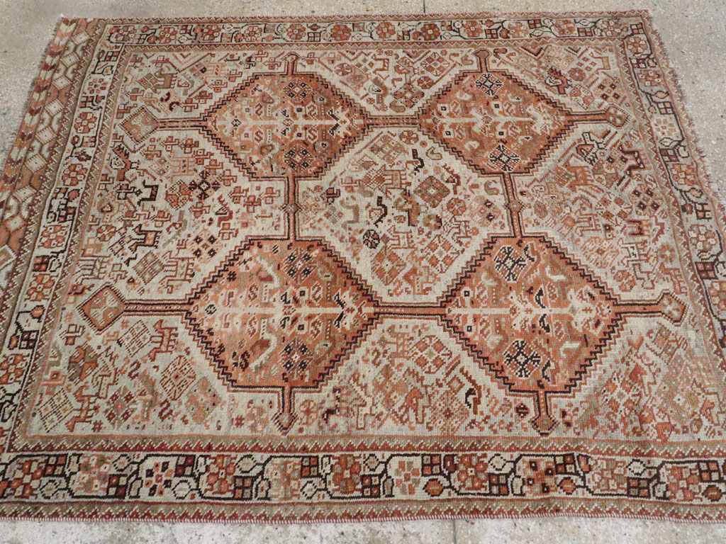 Antique Persian Shiraz Rug, No.24273 - Staging