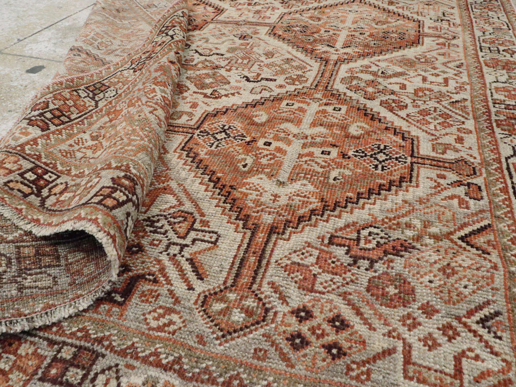 Antique Persian Shiraz Rug, No.24273 - Staging