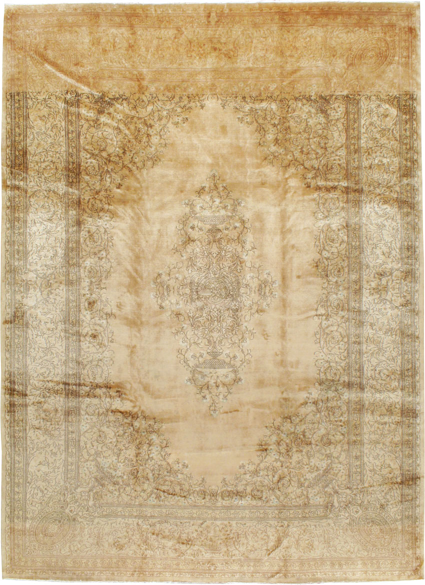 Vintage Persian Kerman Carpet, No.24298 - Staging