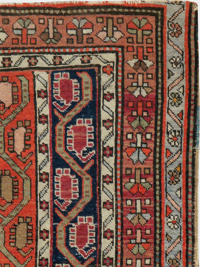 Antique Caucasian Karabagh Rug, No.24304 - Staging