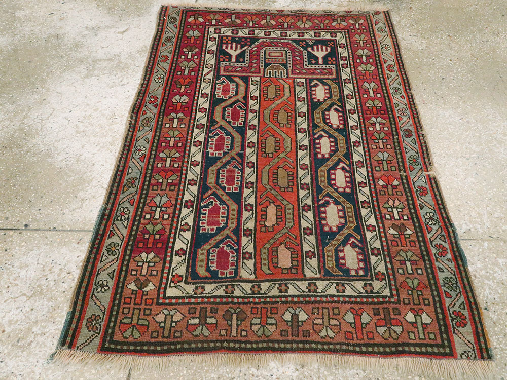 Antique Caucasian Karabagh Rug, No.24304 - Staging
