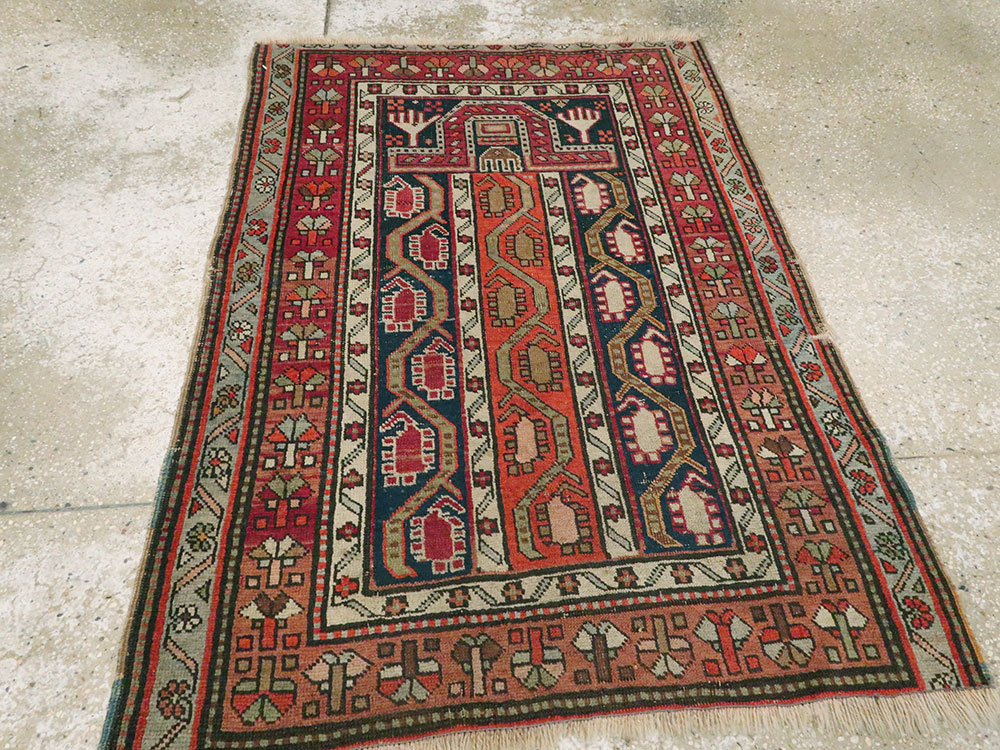 Antique Caucasian Karabagh Rug, No.24304 - Staging