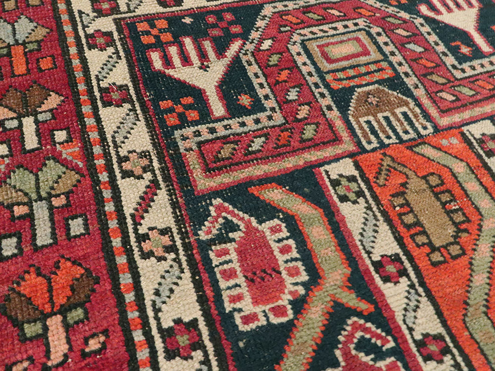 Antique Caucasian Karabagh Rug, No.24304 - Staging