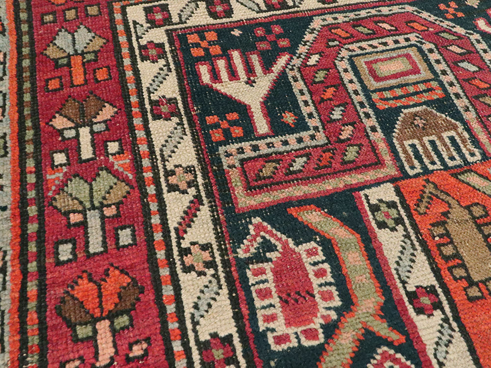 Antique Caucasian Karabagh Rug, No.24304 - Staging