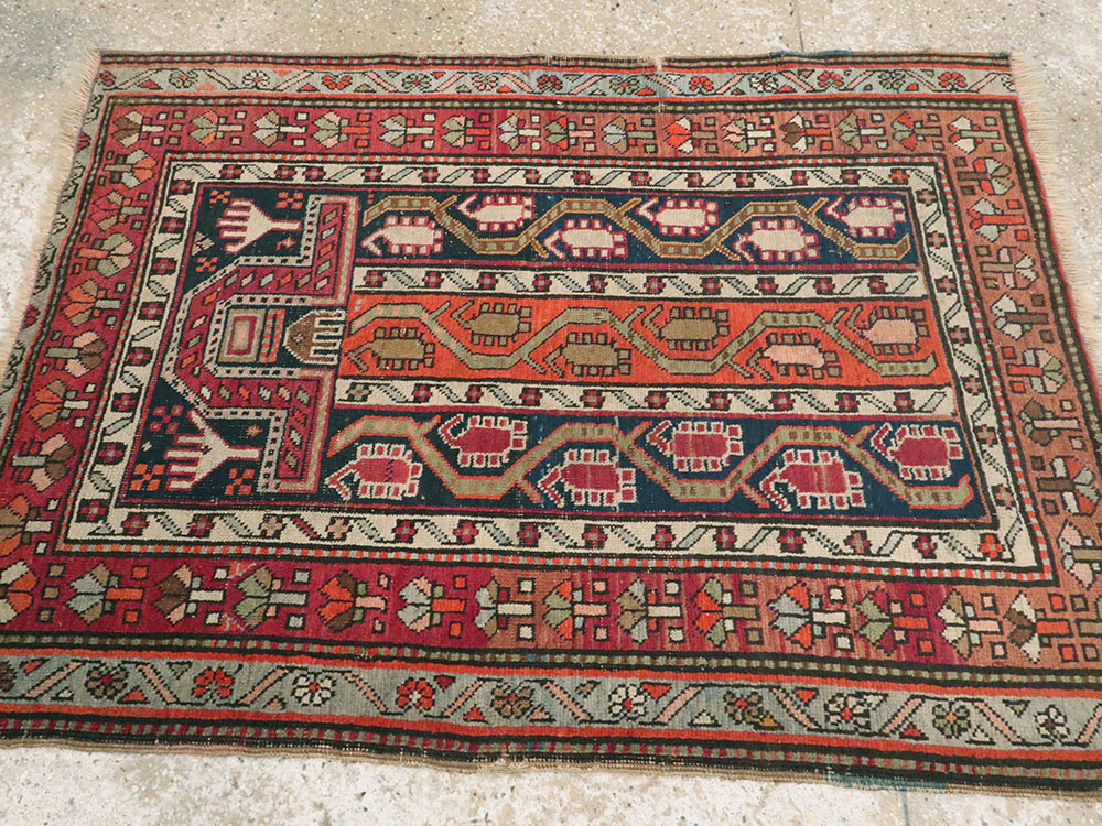 Antique Caucasian Karabagh Rug, No.24304 - Staging