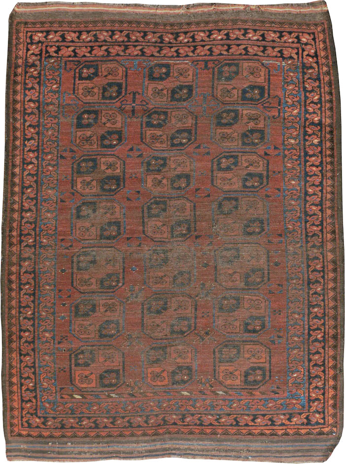 Antique Afghan Ersari Turkoman Rug, No.24306 - Staging