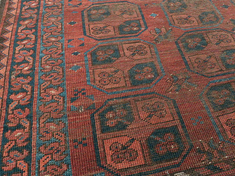 Antique Afghan Ersari Turkoman Rug, No.24306 - Staging