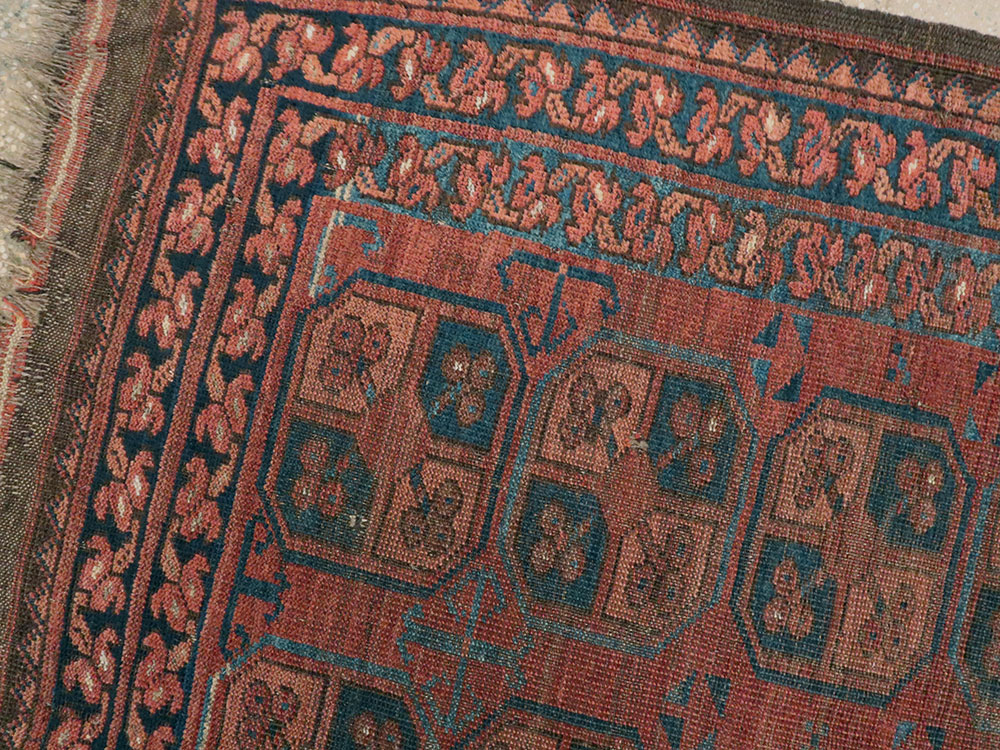 Antique Afghan Ersari Turkoman Rug, No.24306 - Staging