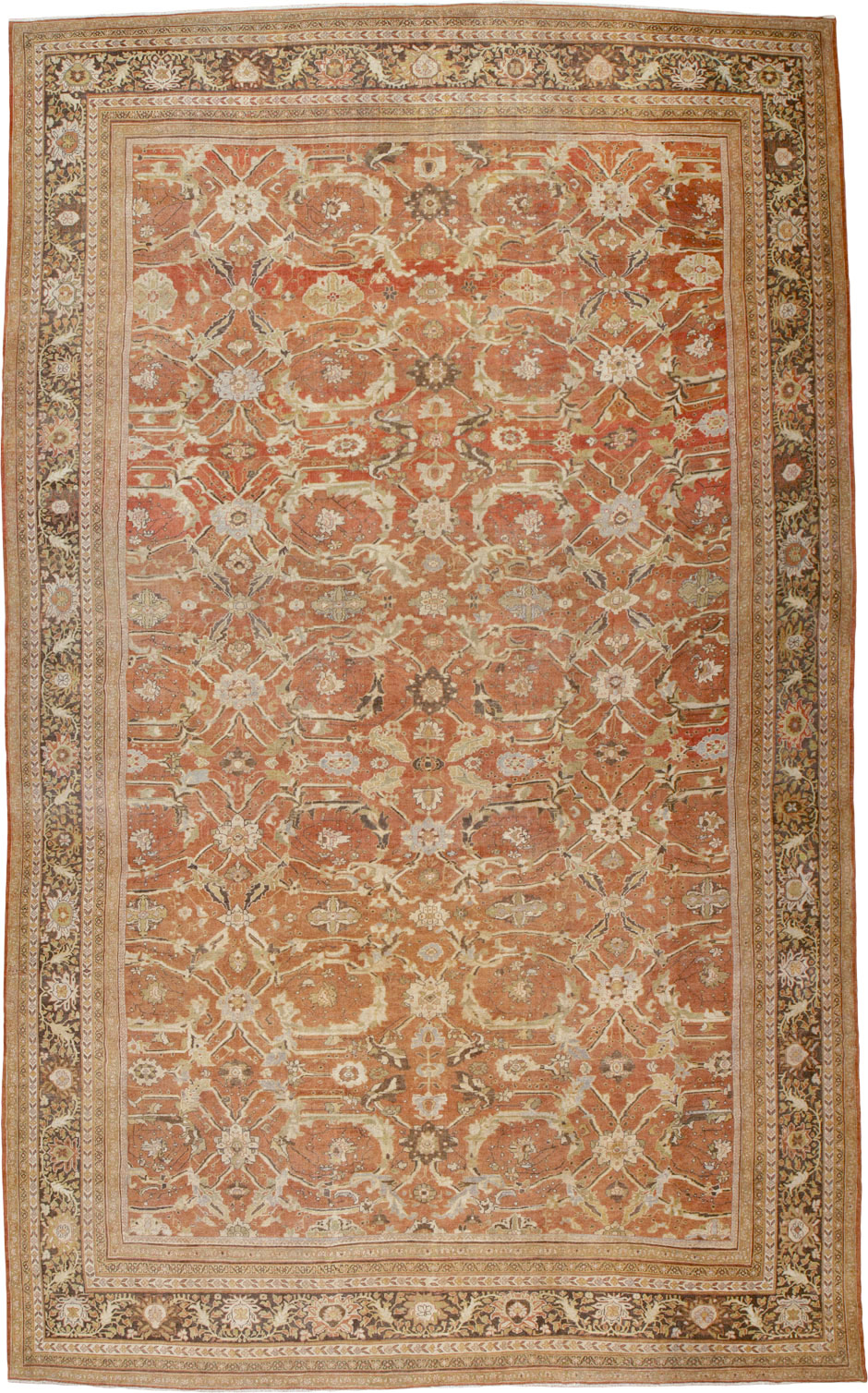 Antique Persian Mahal Carpet, No.24314 - Staging