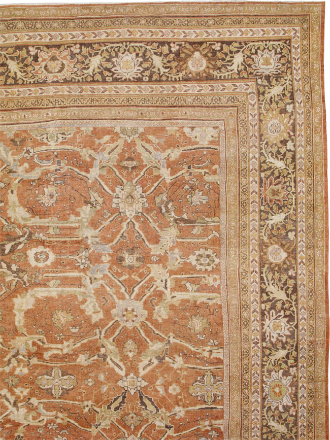 Antique Persian Mahal Carpet, No.24314 - Staging