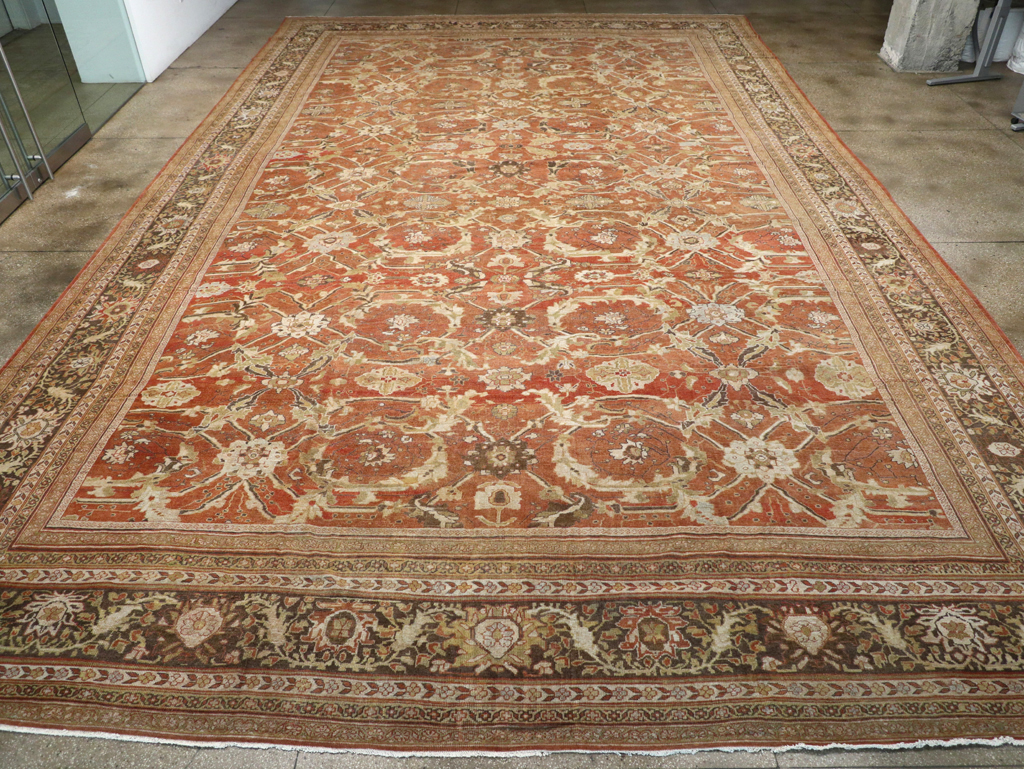 Antique Persian Mahal Carpet, No.24314 - Staging