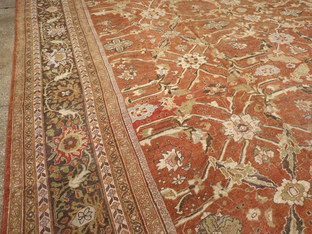 Antique Persian Mahal Carpet, No.24314 - Staging
