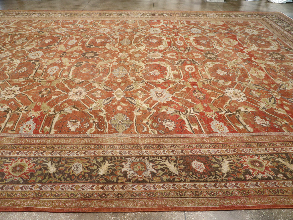 Antique Persian Mahal Carpet, No.24314 - Staging