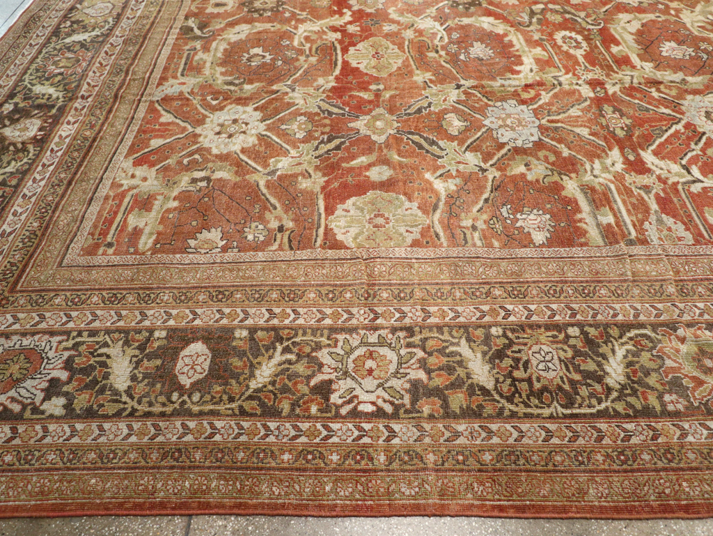 Antique Persian Mahal Carpet, No.24314 - Staging