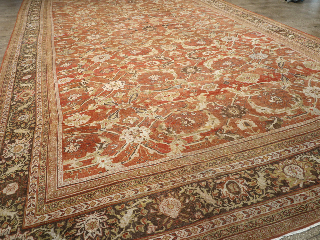 Antique Persian Mahal Carpet, No.24314 - Staging