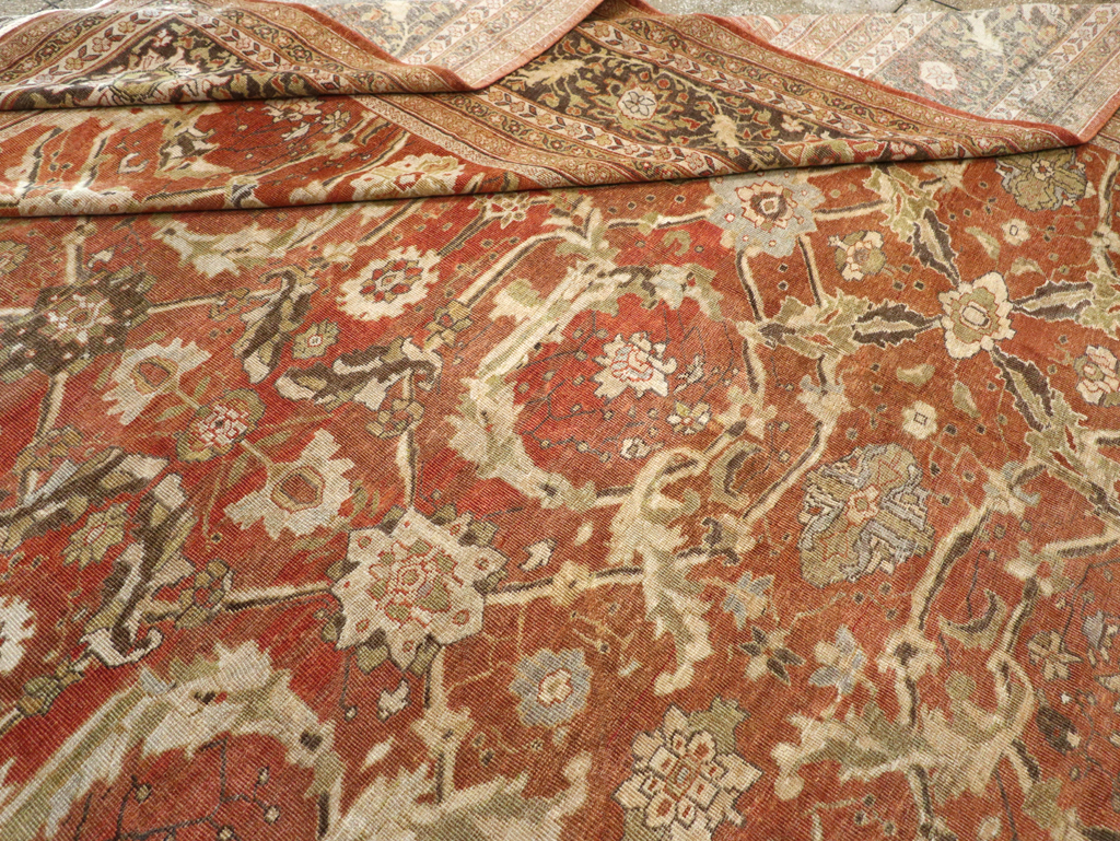 Antique Persian Mahal Carpet, No.24314 - Staging