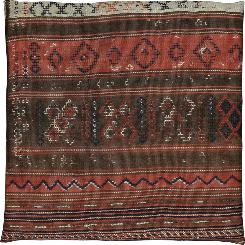 Antique Persian Flat-weave Cushion, No.24318 - Staging