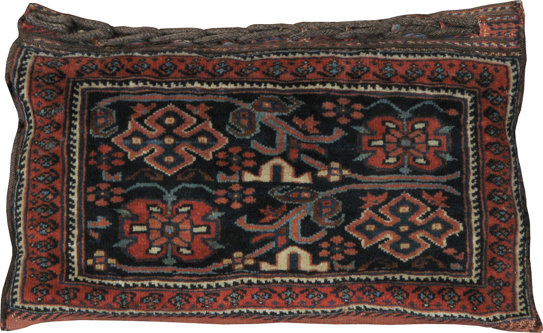 Antique Persian Afshar Bag Face Pillow, No.24319 - Staging