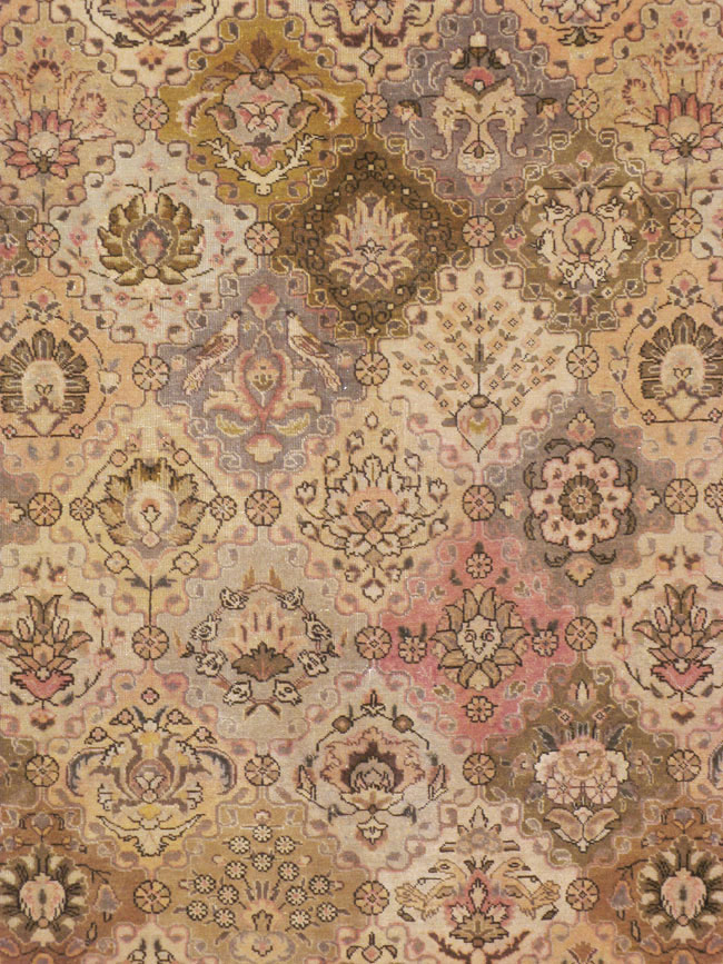 Vintage Persian Tabriz Carpet, No.24321 - Staging