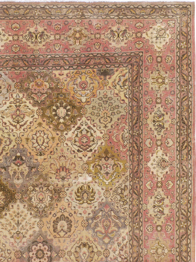 Vintage Persian Tabriz Carpet, No.24321 - Staging