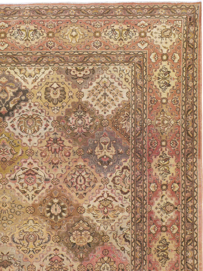 Vintage Persian Tabriz Carpet, No.24321 - Staging