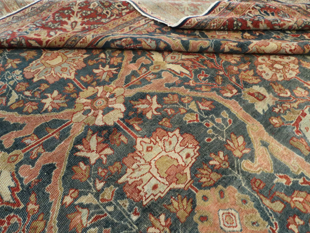 Antique Sarouk Fereghan Persian Room Size Carpet, No.24324 - Staging