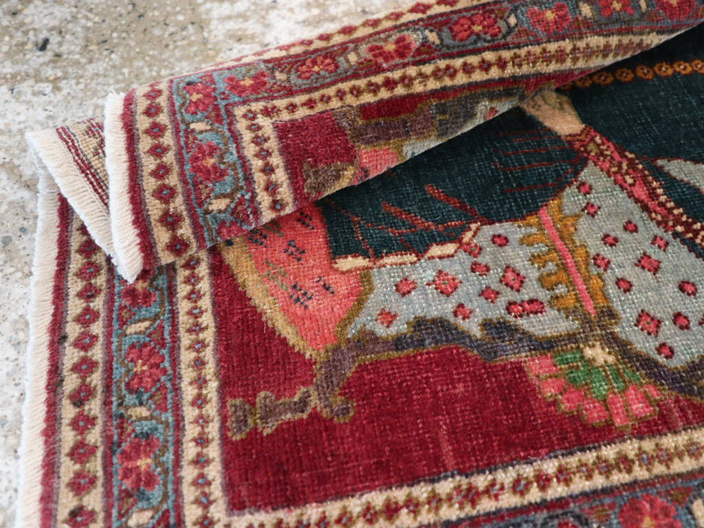 Antique Persian Tabriz Pictorial Rug (Pair: 1 of 2), No.24328 - Staging